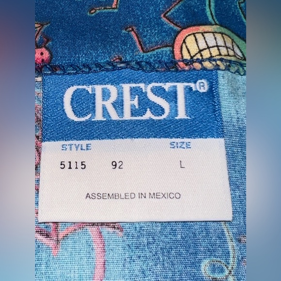 Long Sleeve Scrub Shirt Halloween Spiders Large - Picture 5 of 8